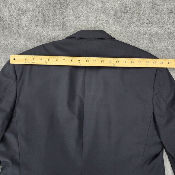 Vintage Brooks Brothers Blazer Mens 44R Black Woolmark Super 100s Union Made USA - Picture 6 of 16